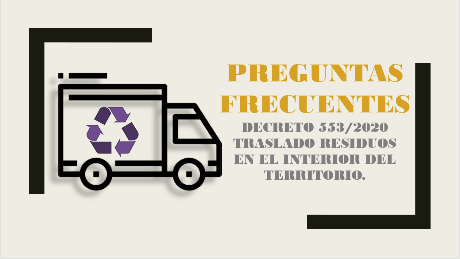 Preguntas frecuentes (FAQ) Real decreto 553/2020, de traslado de residuos en el interior del territorio del estado.